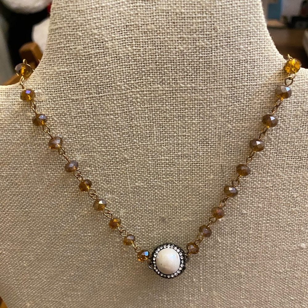 New beaded fresh water pearl necklace